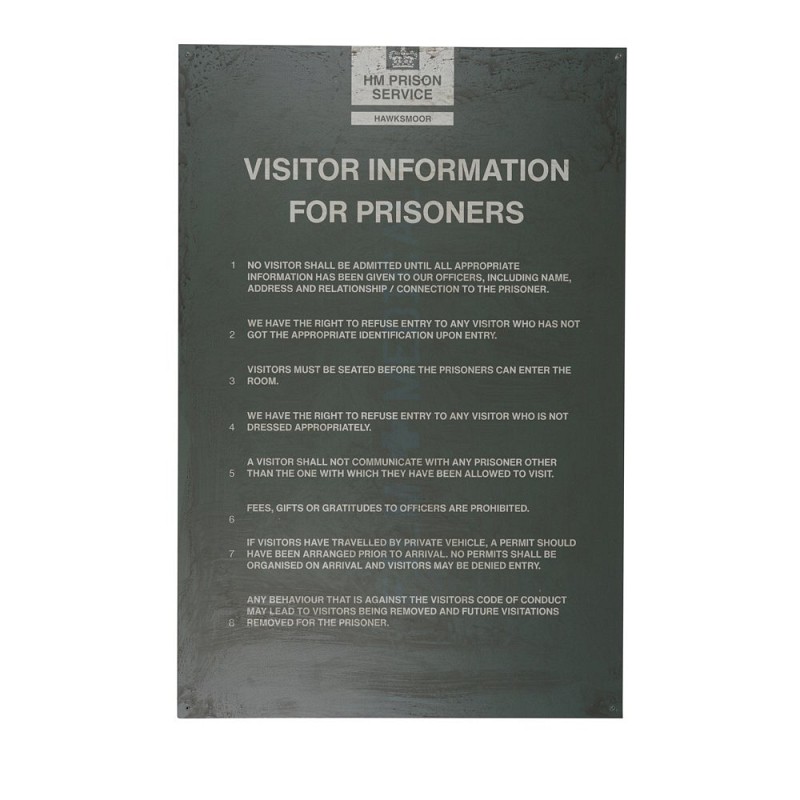 Prison Sign Visitors Information For Prisoners 